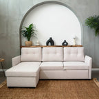Sofá - cama 3 Lugares com chaise longue GOSLING - Gato Preto