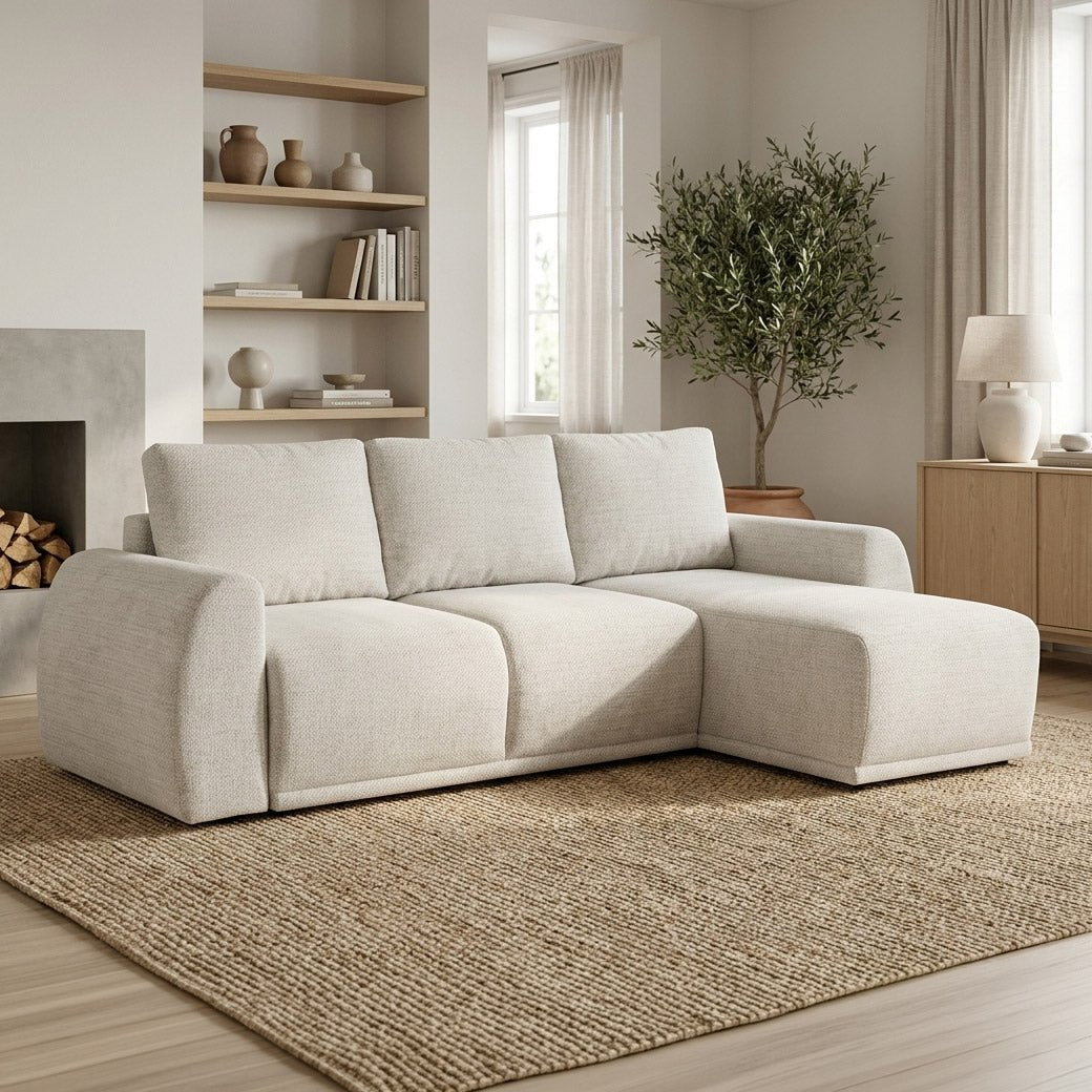 Sofá Cama 3 Lugares com CHL Reversivel STONE - Gato Preto