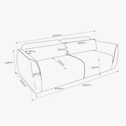 Sofá cama bege BARDOT - Gato Preto