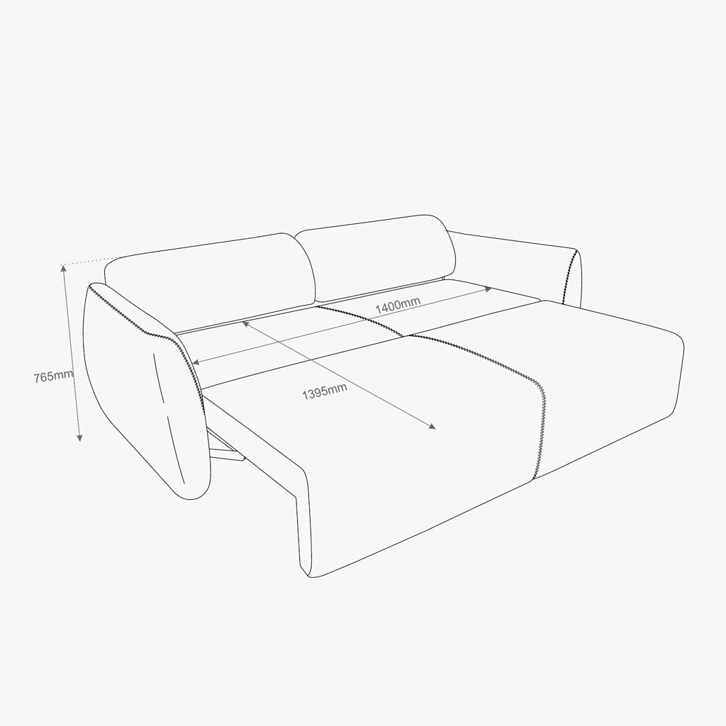 Sofá cama bege BARDOT - Gato Preto