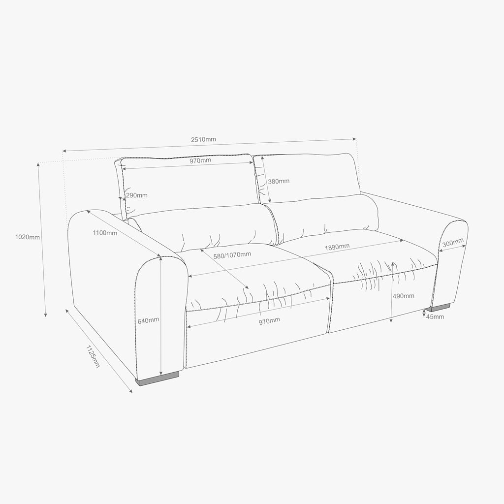 Sofá cama bege DEEP - Gato Preto