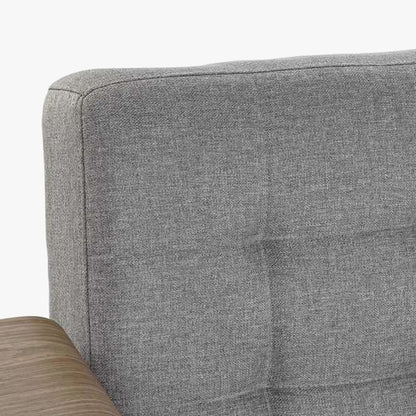 Sofá Cama Cinza com Estrutura em Madeira e Sistema Click - Clack MOVE - Gato Preto