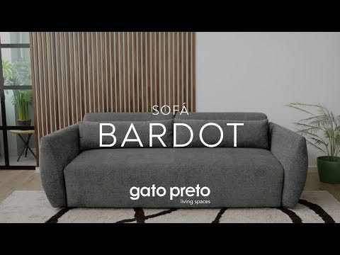 Sofá cama cinzento BARDOT - Gato Preto