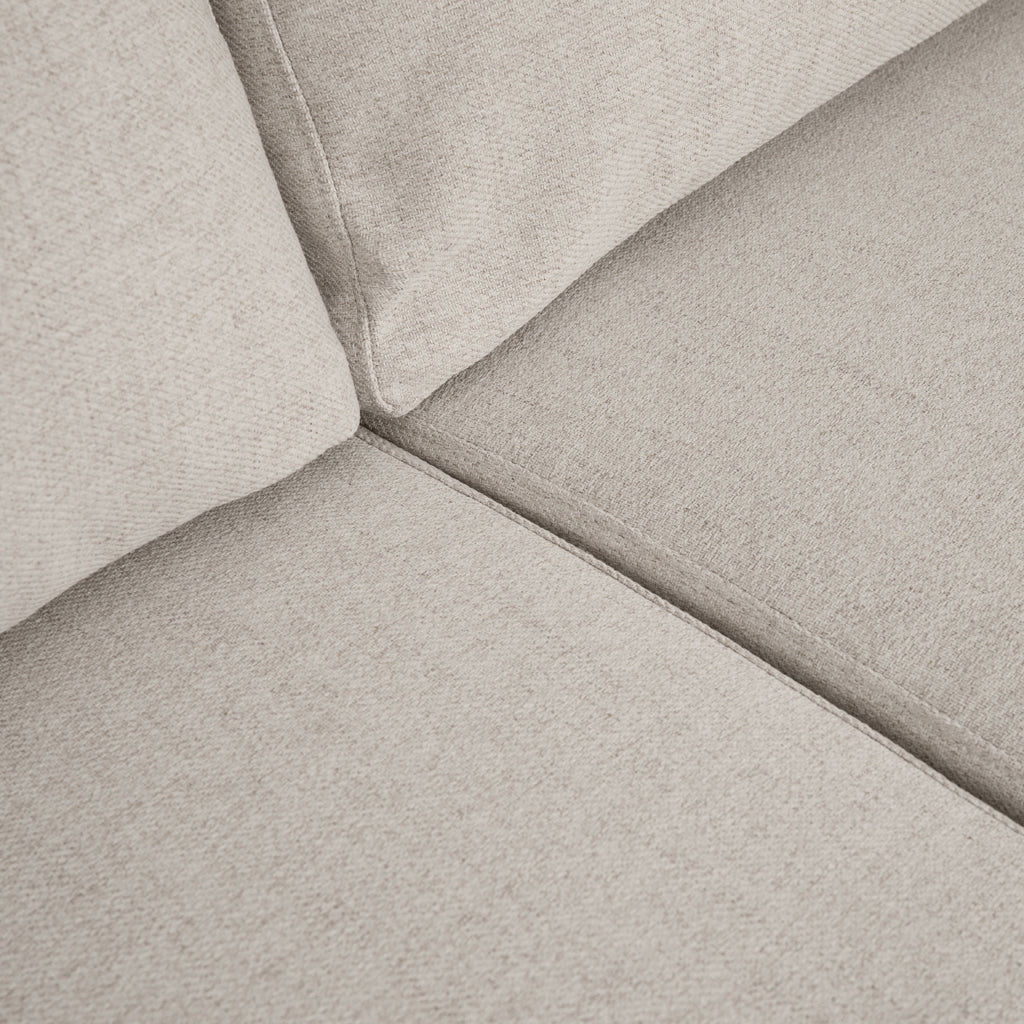 Sofá cama com 2 pufes bege AVERY - Gato Preto