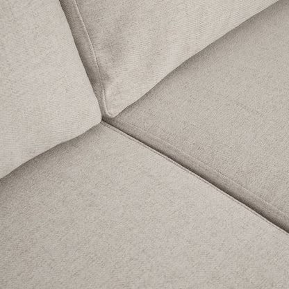 Sofá cama com 2 pufes bege AVERY - Gato Preto