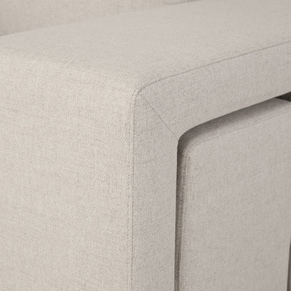 Sofá cama com 2 pufes bege AVERY - Gato Preto