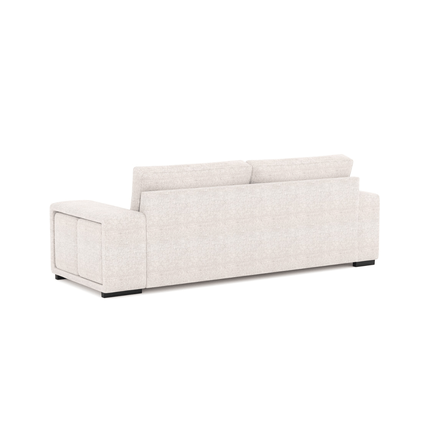 Sofá cama com 2 pufes bege AVERY - Gato Preto