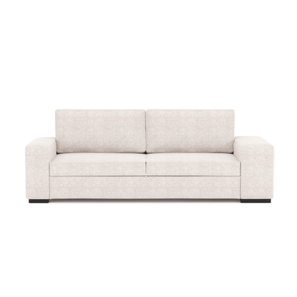 Sofá cama com 2 pufes bege AVERY - Gato Preto