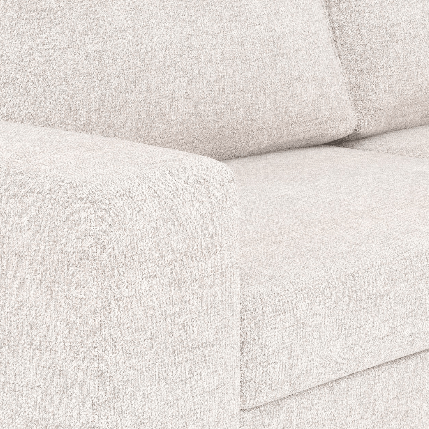 Sofá cama com 2 pufes bege AVERY - Gato Preto