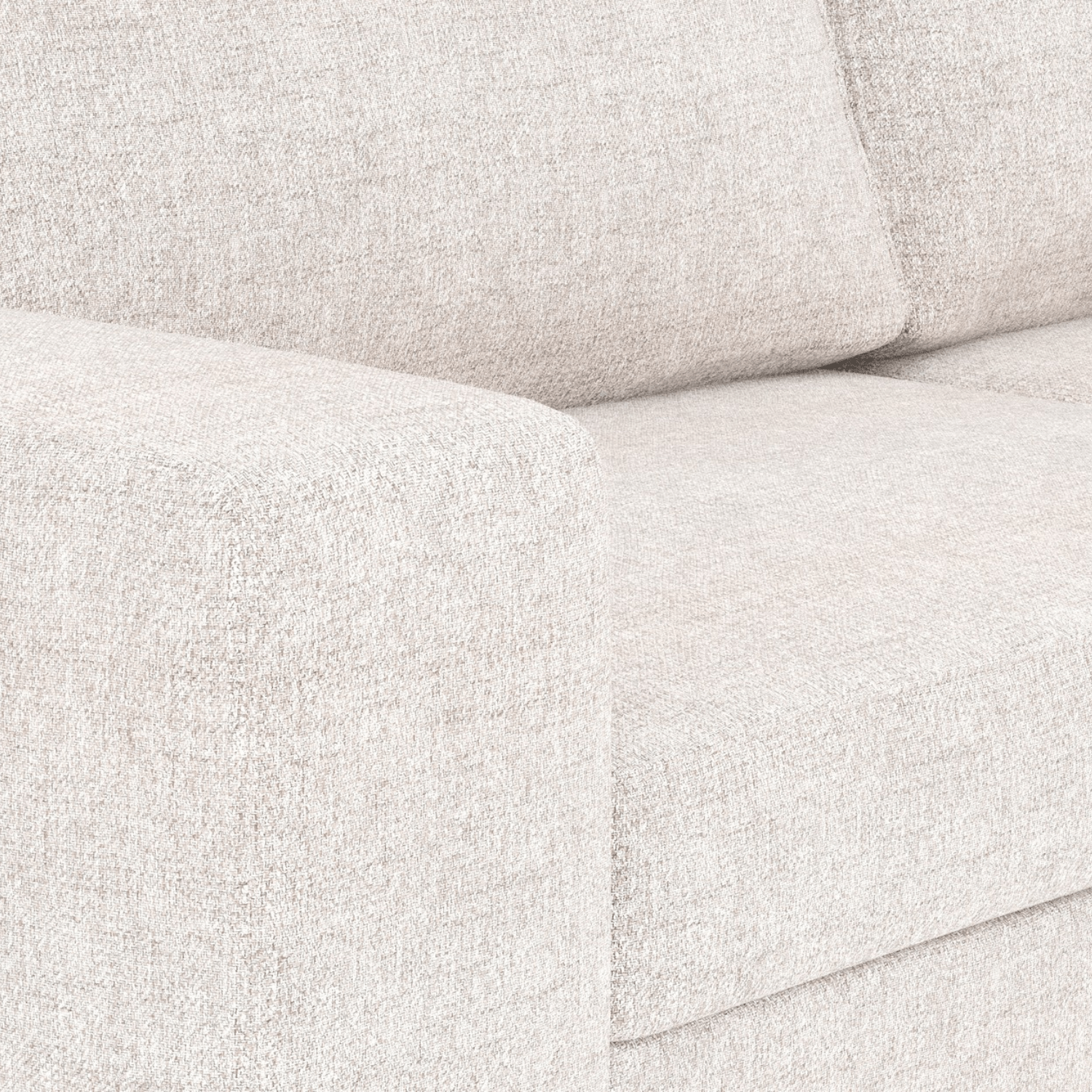 Sofá cama com 2 pufes bege AVERY - Gato Preto