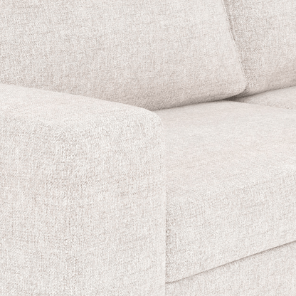 Sofá cama com 2 pufes bege AVERY - Gato Preto