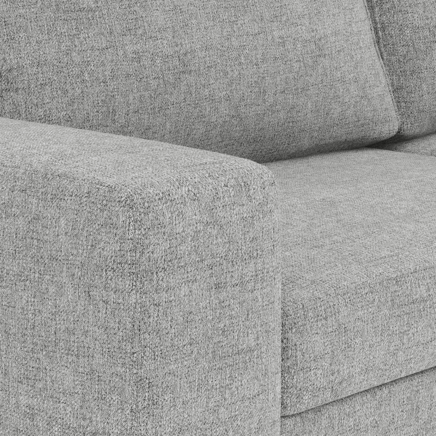 Sofá cama com 2 pufes cinza AVERY - Gato Preto