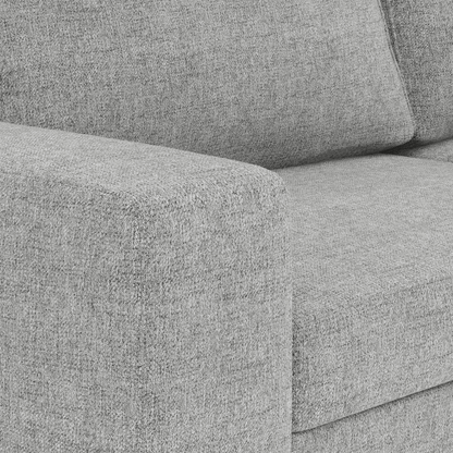 Sofá cama com 2 pufes cinza AVERY - Gato Preto