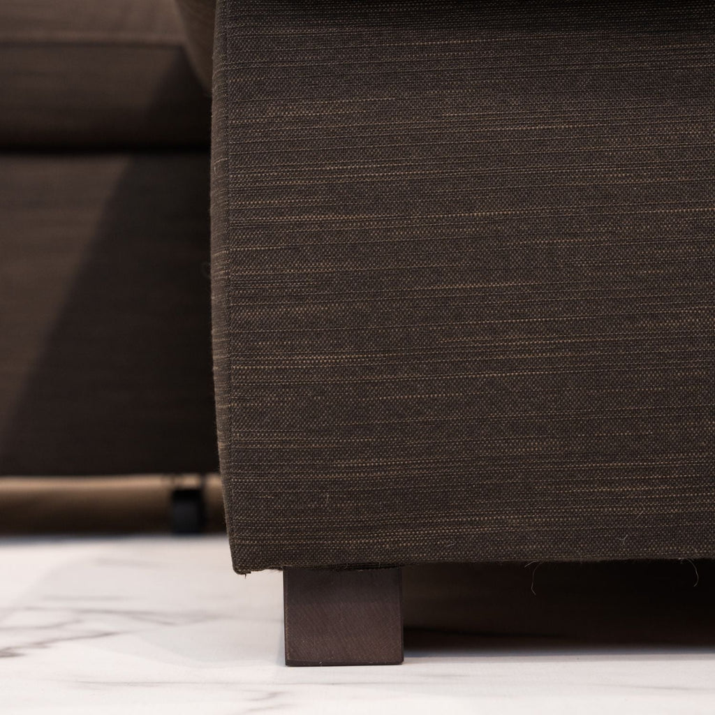 Sofá cama com chaise longue e arrumação castanho ORLANDO - Gato Preto