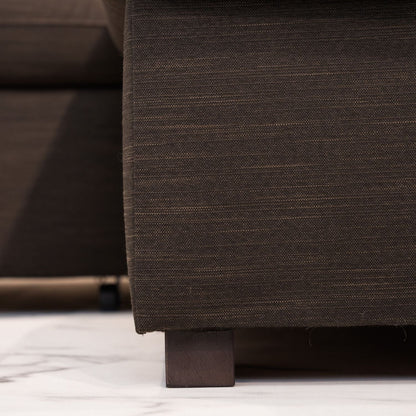 Sofá cama com chaise longue e arrumação castanho ORLANDO - Gato Preto