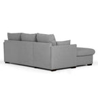 Sofá cama com chaise longue e arrumação cinza ORLANDO - Gato Preto