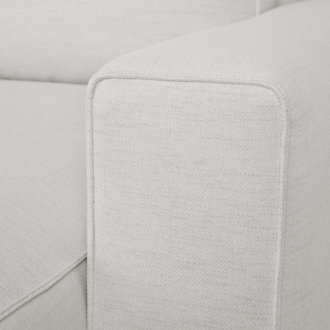 Sofá cama com chaise longue reversível bege JADE - Gato Preto