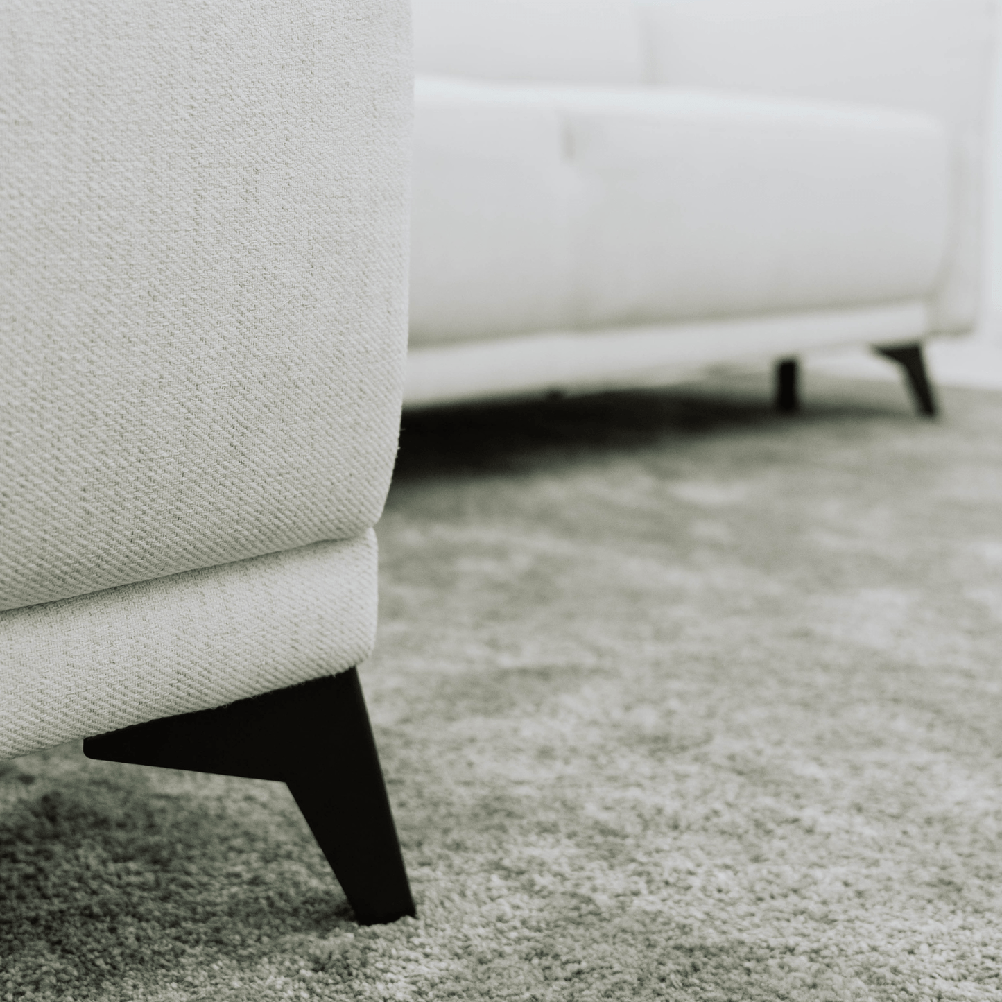 Sofá cama com chaise longue reversível bege TOBY - Gato Preto