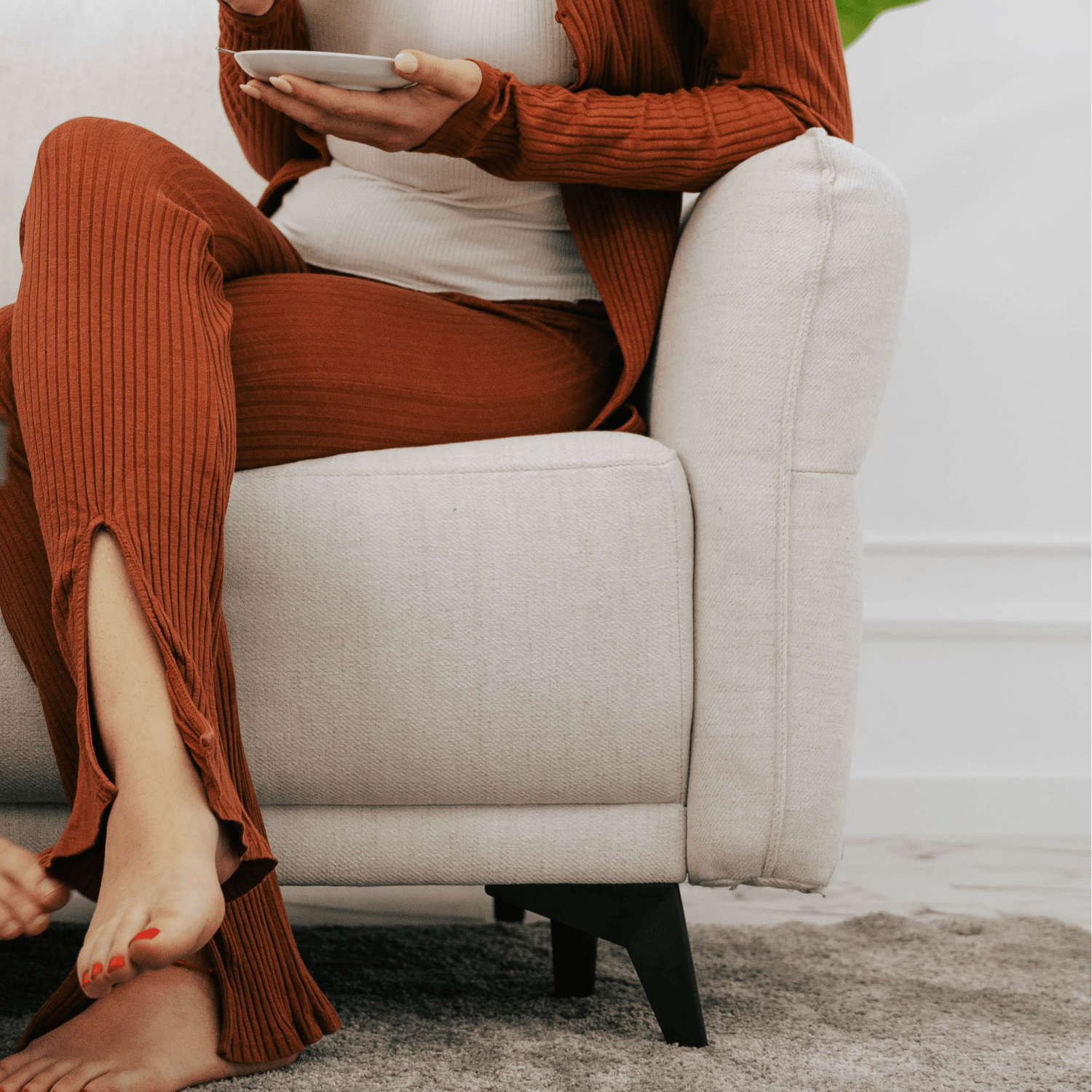 Sofá cama com chaise longue reversível bege TOBY - Gato Preto