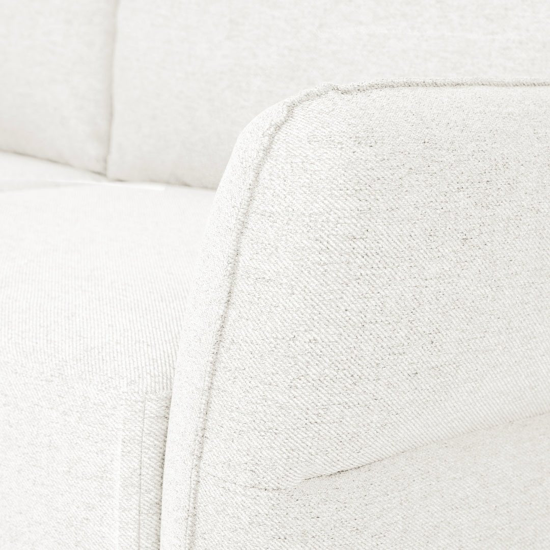 Sofá cama com chaise longue reversível bege TOBY - Gato Preto