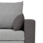 Sofá cama com chaise longue reversível bicolor LEAH - Gato Preto