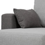 Sofá cama com chaise longue reversível bicolor LEAH - Gato Preto