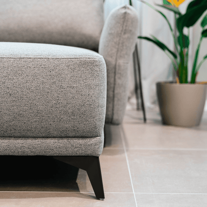 Sofá cama com chaise longue reversível cinza escuro TOBY - Gato Preto