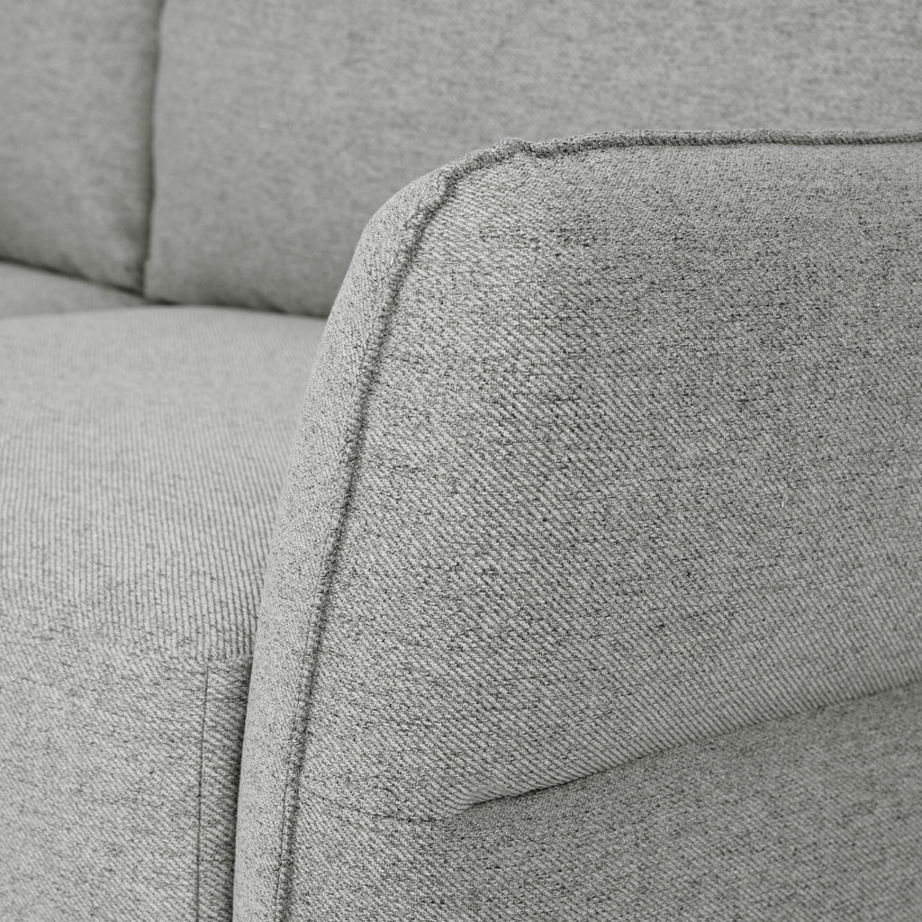 Sofá cama com chaise longue reversível cinza TOBY - Gato Preto