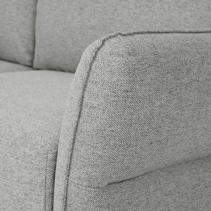 Sofá cama com chaise longue reversível cinza TOBY - Gato Preto