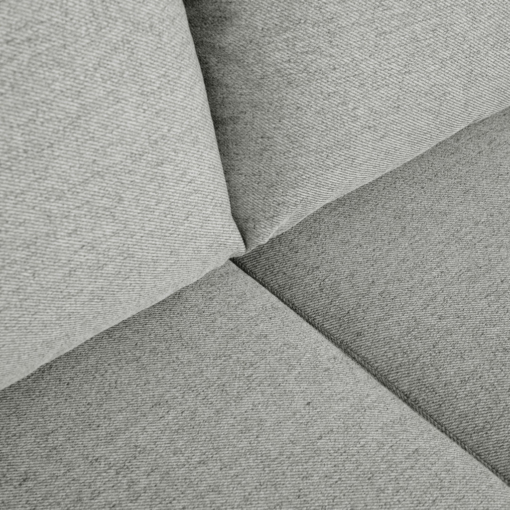 Sofá cama com chaise longue reversível cinza TOBY - Gato Preto