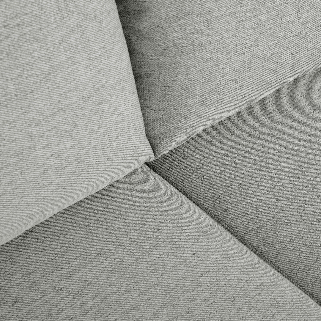 Sofá cama com chaise longue reversível cinza TOBY - Gato Preto