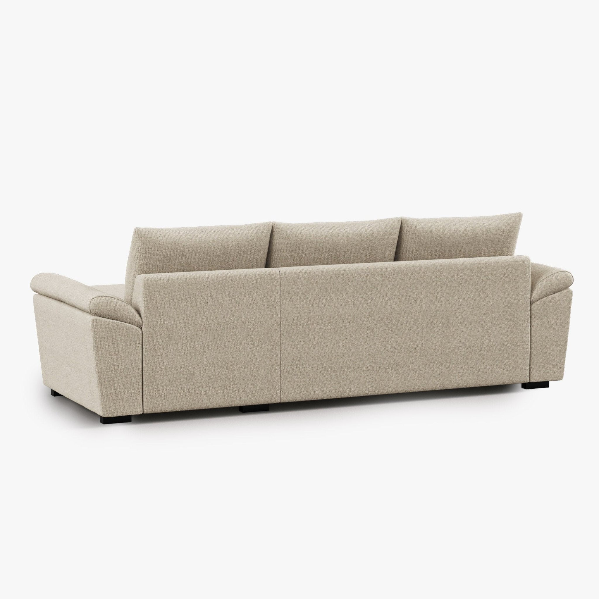 Sofá Cama com Chaise Longue Reversível e Arrumação PORTMAN - Gato Preto