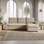 Sofá Cama com Chaise Longue Reversível e Arrumação PORTMAN - Gato Preto