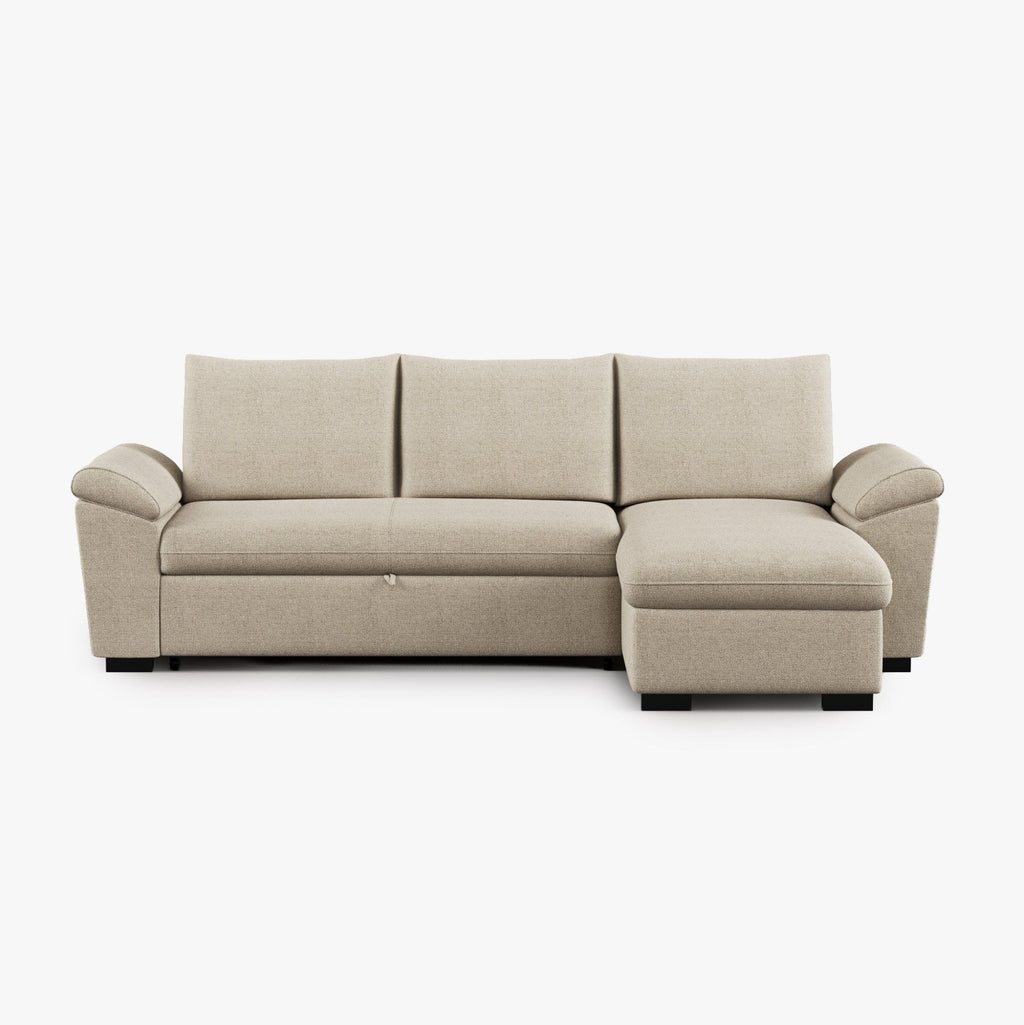 Sofá Cama com Chaise Longue Reversível e Arrumação PORTMAN - Gato Preto