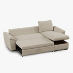 Sofá Cama com Chaise Longue Reversível e Arrumação PORTMAN - Gato Preto