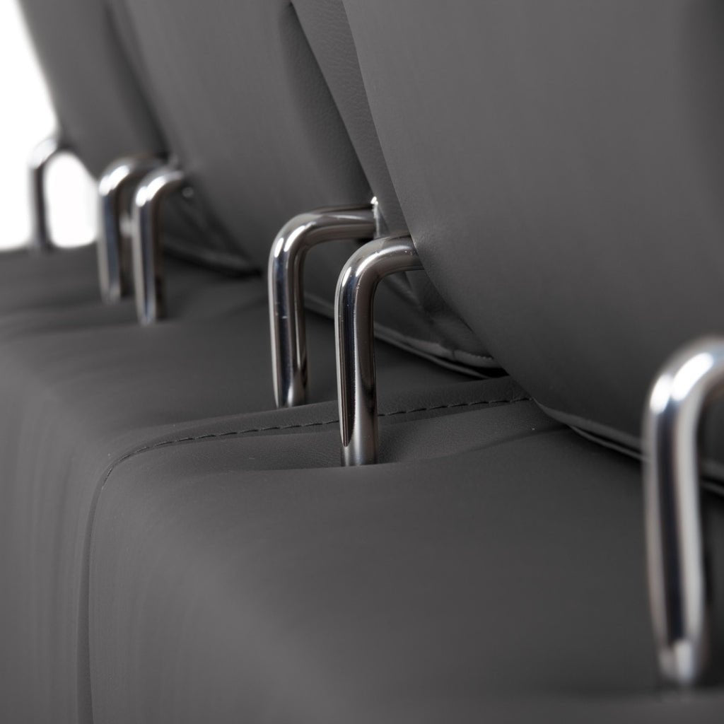 Sofá - Cama com Chaise Longue Reversível e Cabeceiras Ajustáveis Cinza Escuro JOHN - Gato Preto