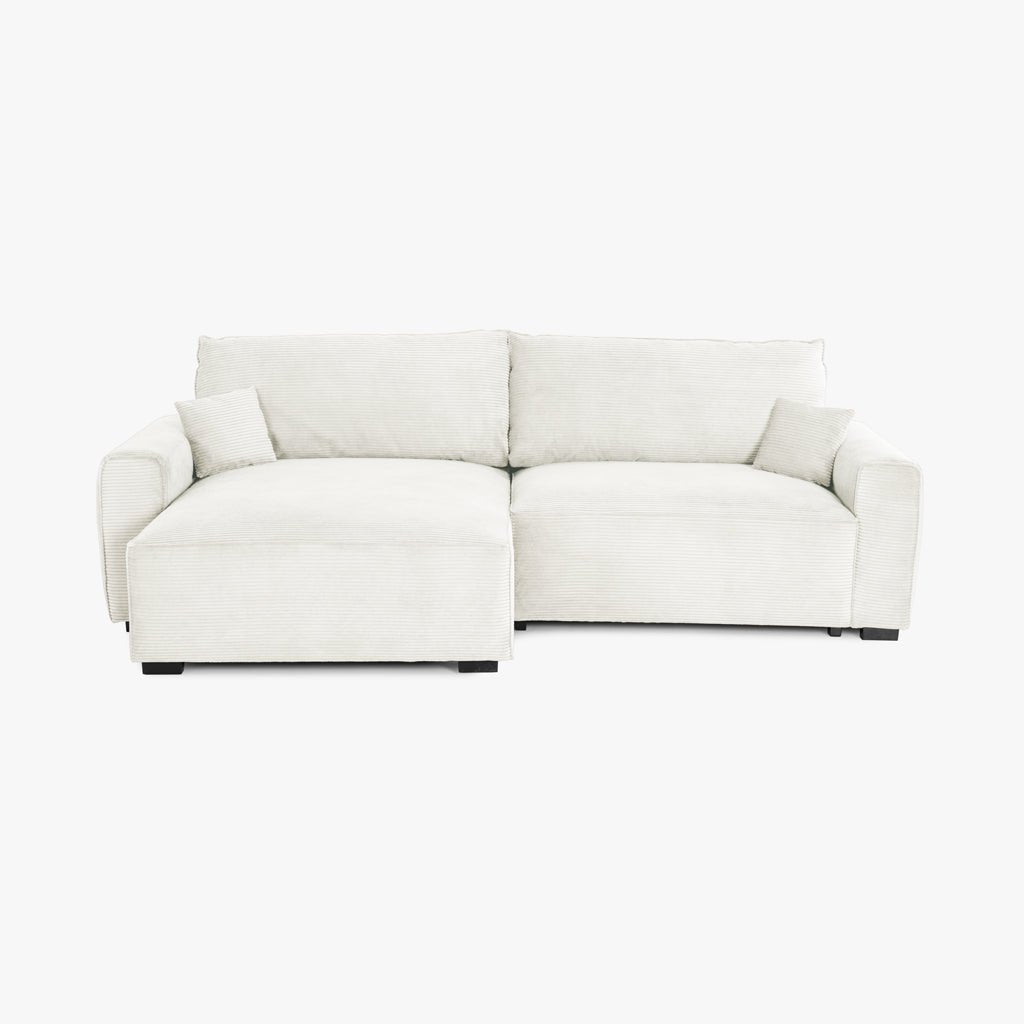 Sofá cama com chaise longue reversível LAUREN - Gato Preto