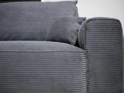 Sofá cama com chaise longue reversível LAUREN - Gato Preto