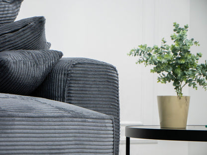 Sofá cama com chaise longue reversível LAUREN - Gato Preto