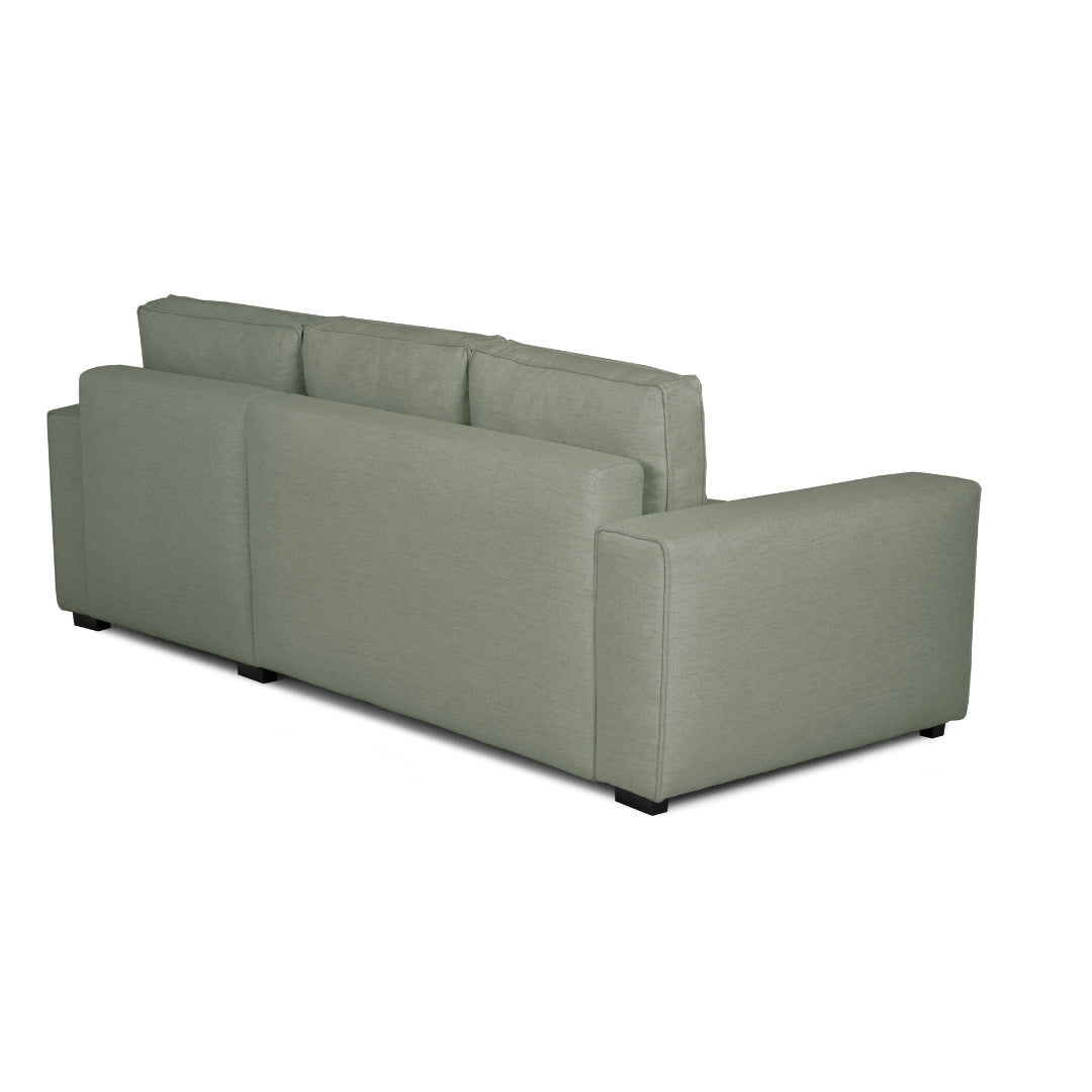 Sofá cama com chaise longue reversível verde JADE - Gato Preto