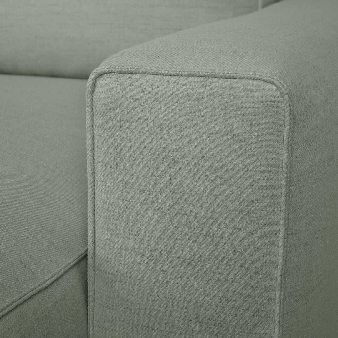 Sofá cama com chaise longue reversível verde JADE - Gato Preto