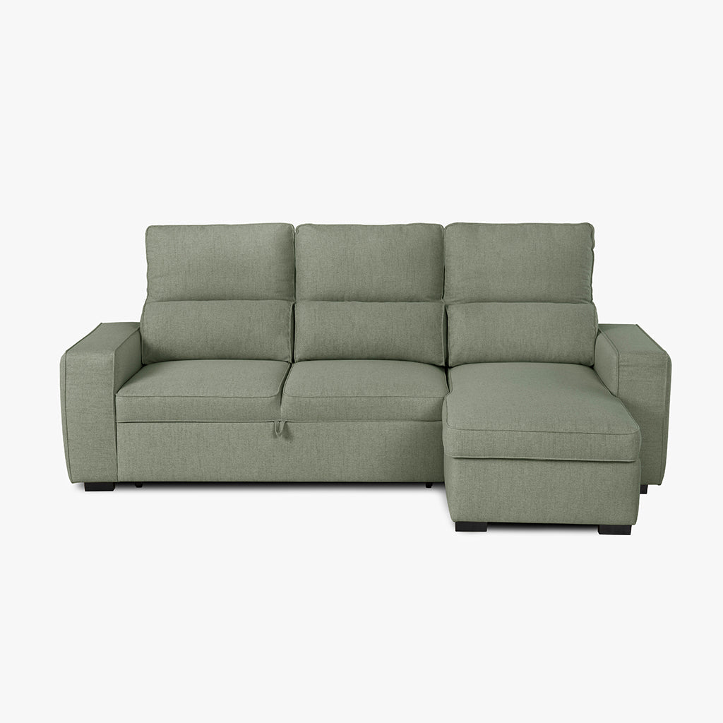 Sofá Cama com Chaise Longue SANDLER - Gato Preto
