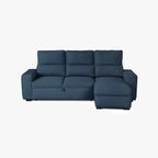 Sofá cama com chaise longue SANDLER - Gato Preto