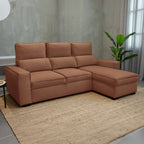 Sofá Cama com Chaise Longue SANDLER - Gato Preto