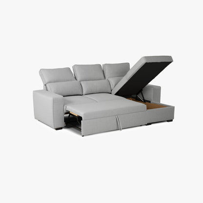 Sofá cama com chaise longue SANDLER - Gato Preto