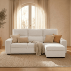 Sofá cama com chaise longue SANDLER - Gato Preto
