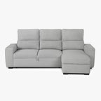 Sofá Cama com Chaise Longue SANDLER - Gato Preto