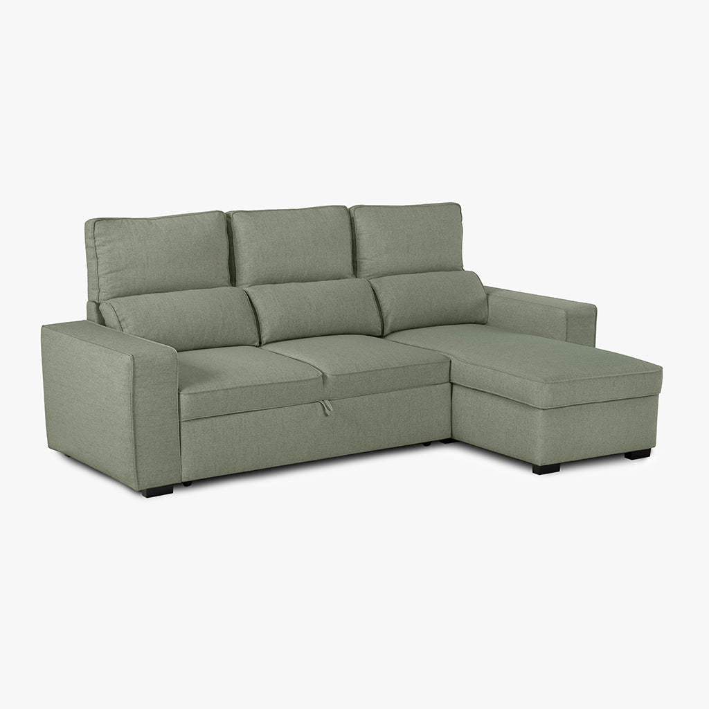 Sofá Cama com Chaise Longue SANDLER - Gato Preto