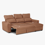 Sofá Cama com Chaise Longue SANDLER - Gato Preto
