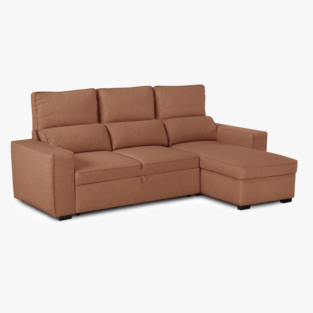 Sofá Cama com Chaise Longue SANDLER - Gato Preto